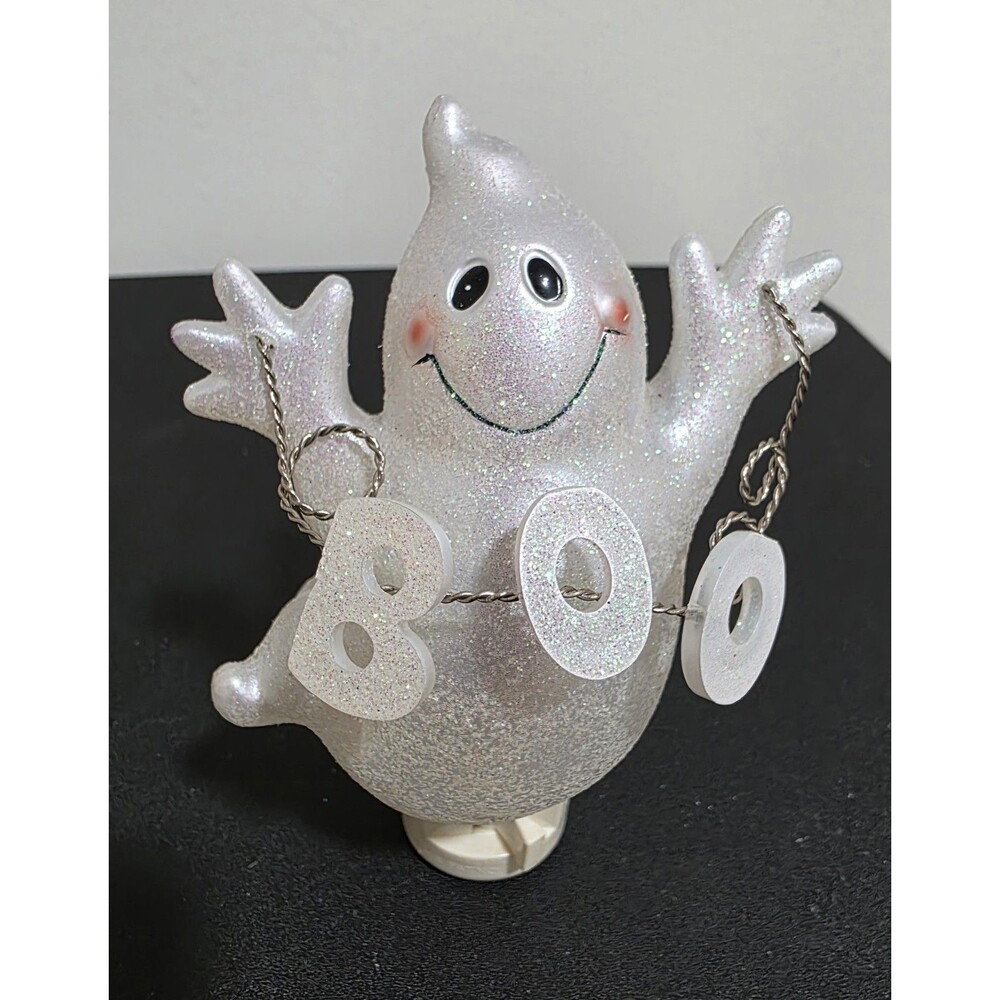👻 HALLOWEEN Too Cute BOO Ghost Spooky Night-Light Acrylic EUC & Adorable!!